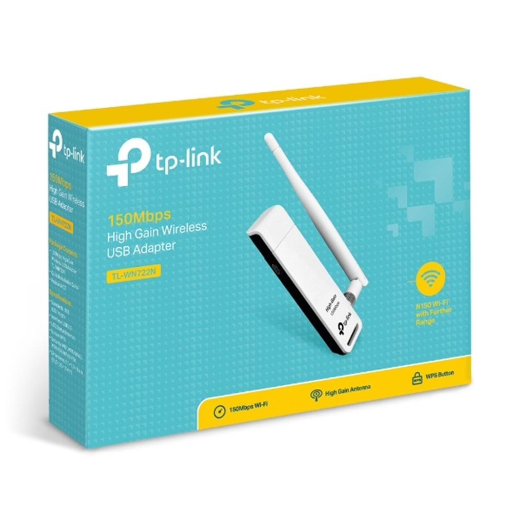 TP-LINK TL-WN722N 150Mbps KABLOSUZ USB ADAPTÖR