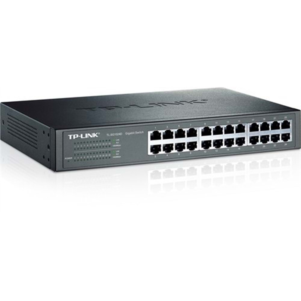 TP-LINK TL-SG1024D 24 PORT 10/100/1000 Gigabit Masaüstü/Rackmount SWITCH HUB