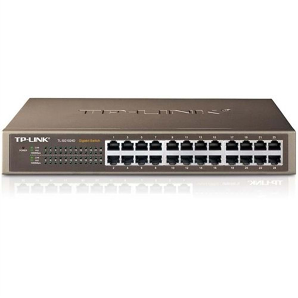 TP-LINK TL-SG1024D 24 PORT 10/100/1000 Gigabit Masaüstü/Rackmount SWITCH HUB