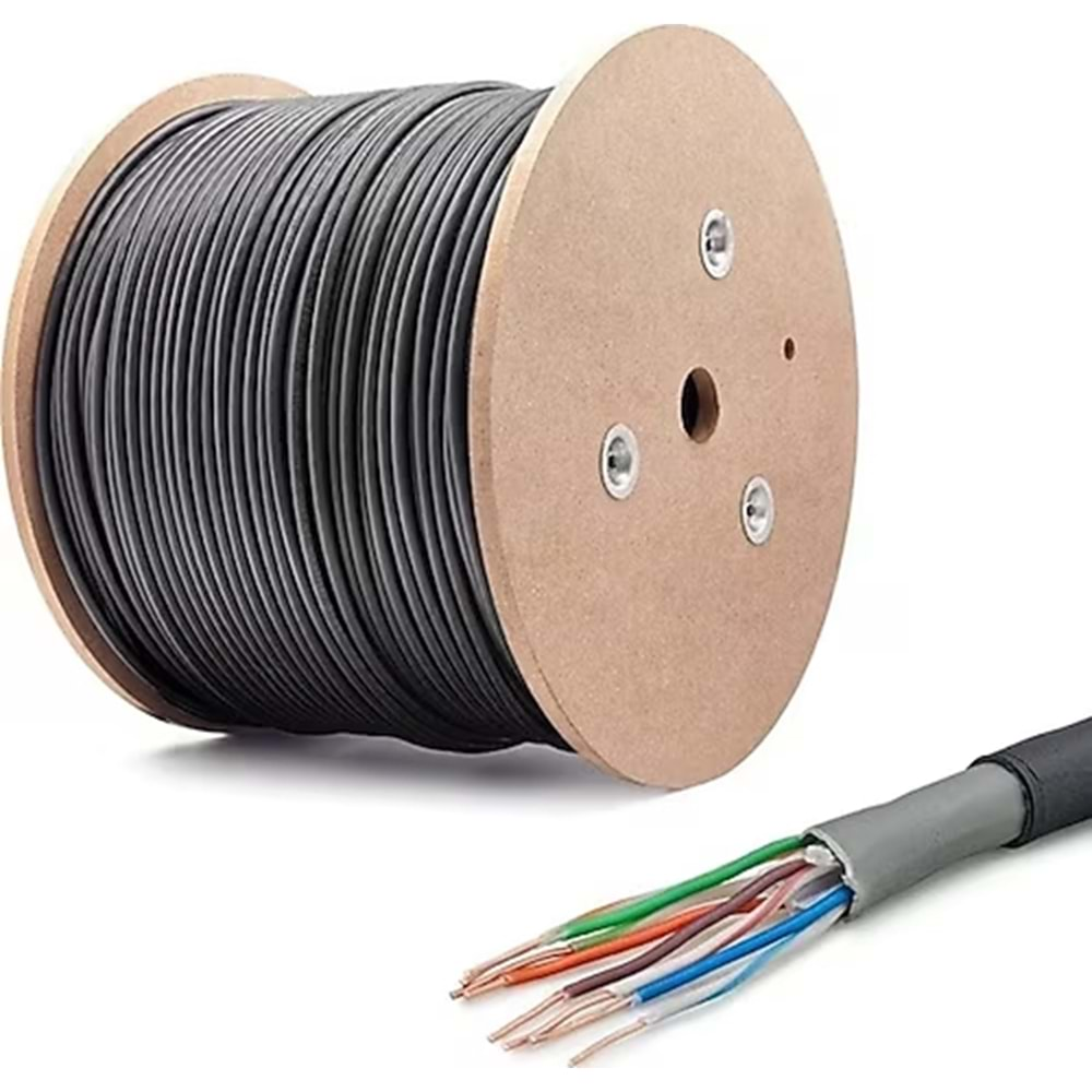 HİİTACHİ CAT6 UTP 23 AWG 305 MT OUTDOOR SİYAH