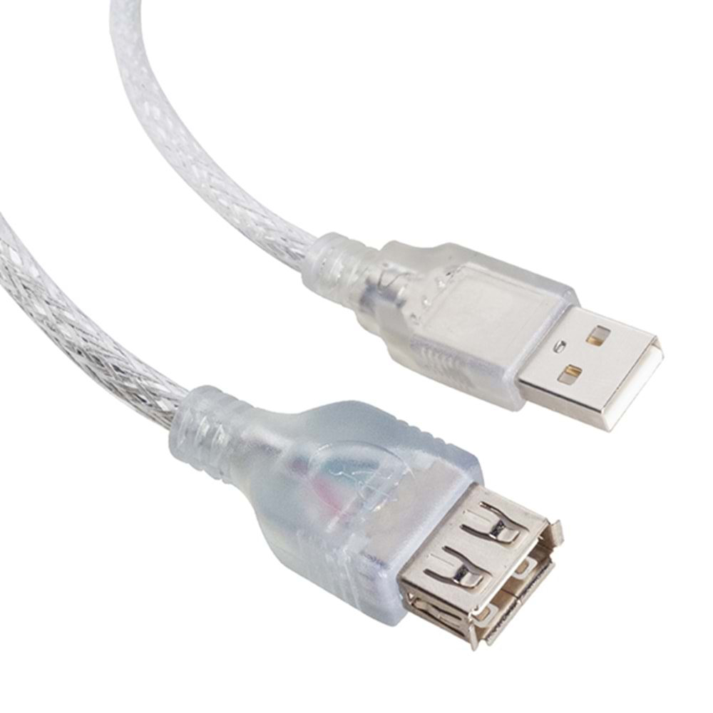 1.5 METRE 2.0V ŞEFFAF USB UZATMA KABLOSU