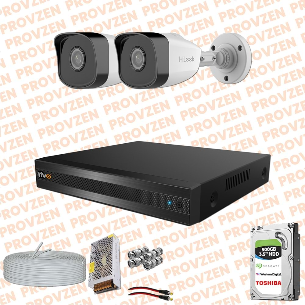 PROVZEN RV HİLOOK GÜVENLİK KAMERASI SETİ 2 KAMERA GENİŞ AÇI