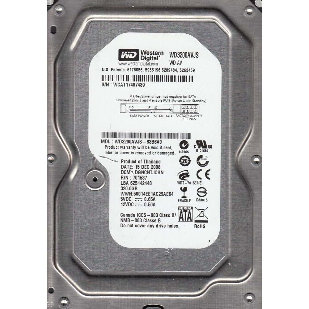 WESTERN DIGITAL 320 HDD REFURBİSHED HDD