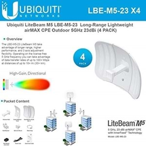 UBIQUITI outdoor LBE-M5-23 5 Ghz AIRMAX 23dBı 100 Mbps wireless Acces Point (POE)