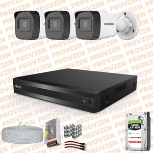 PROVZEN HİKVİSİON RV 3 KAMERA GÜVENLİK KAMERASI 500 GB HDD