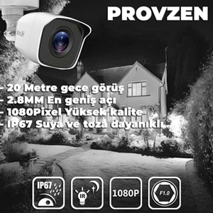 PROVZEN RV HİLOOK GÜVENLİK KAMERASI SETİ 1 KAMERA GENİŞ AÇI