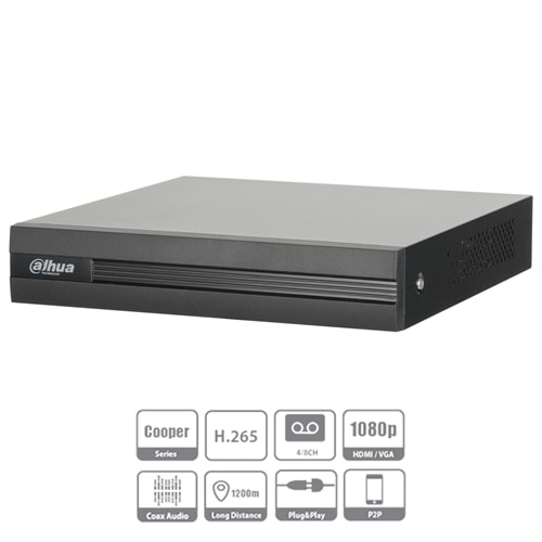 Dahua XVR1B04-I 2 MP H265+ 4 Kanal 5in1 DVR Cihazı