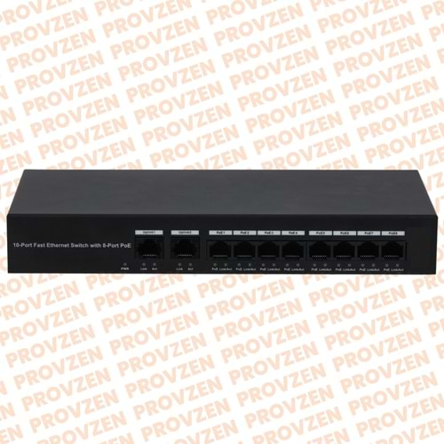 PROVZEN 8 Port POE Switch 10/100 + 2x10/100 120W PoE Switch