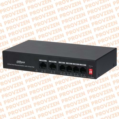 PROVZEN DAHUA PFS3006-4ET-36 6 Port 36W POE Yönetilemez Switch