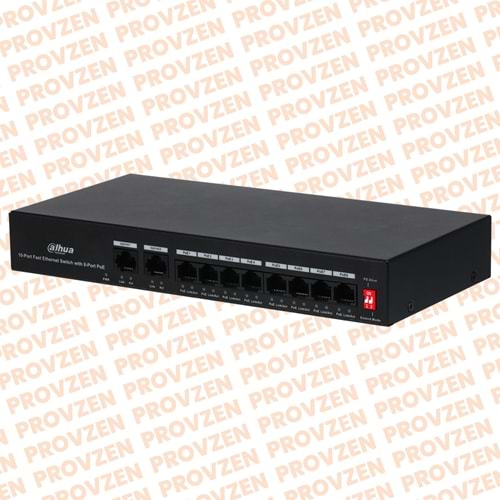 PROVZEN DAHUA PFS3010-8ET-65 8 Port 10/100 65W POE Yönetilemez Switch