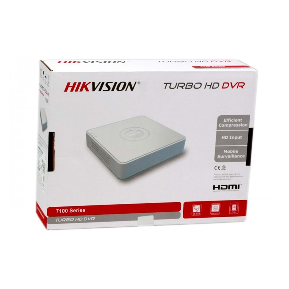 Hikvision DS-7104HGHI-K1 4 Kanal DVR Kayıt Cihazı